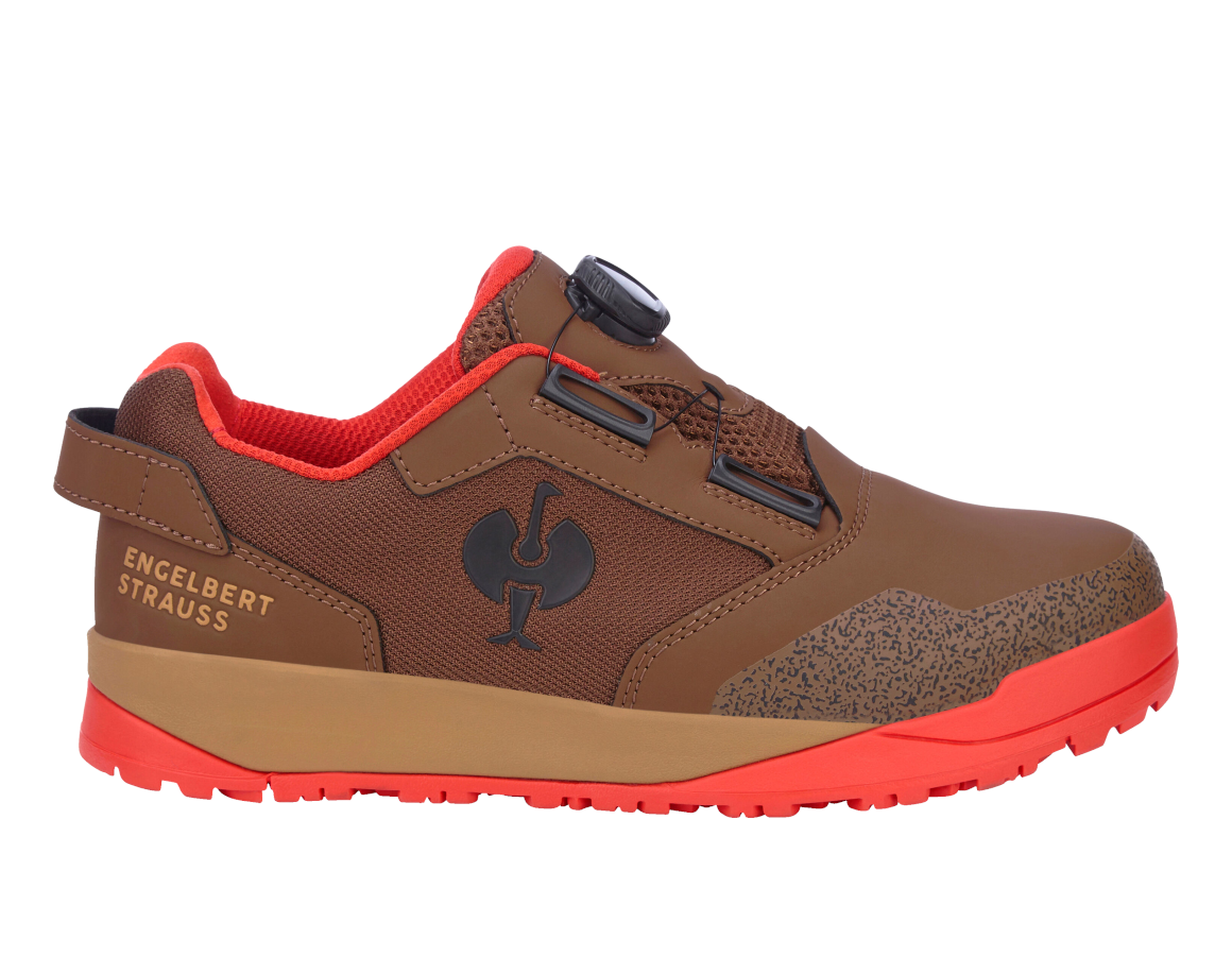 Magasinier spécialisé: S1 Chaussures basses de sécurité e.s. Nakuru low + brun désert/rouge solaire