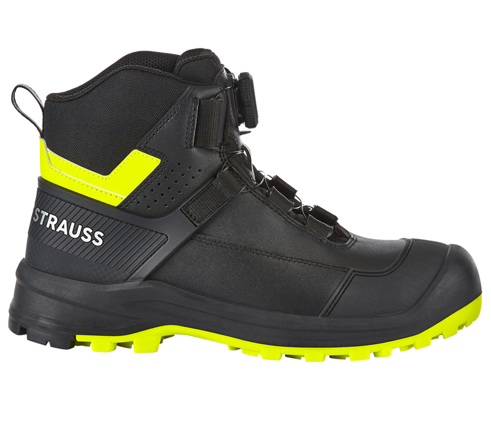 S3: S3 Sicherheitsschuhe e.s. Sawato mid + schwarz/warngelb