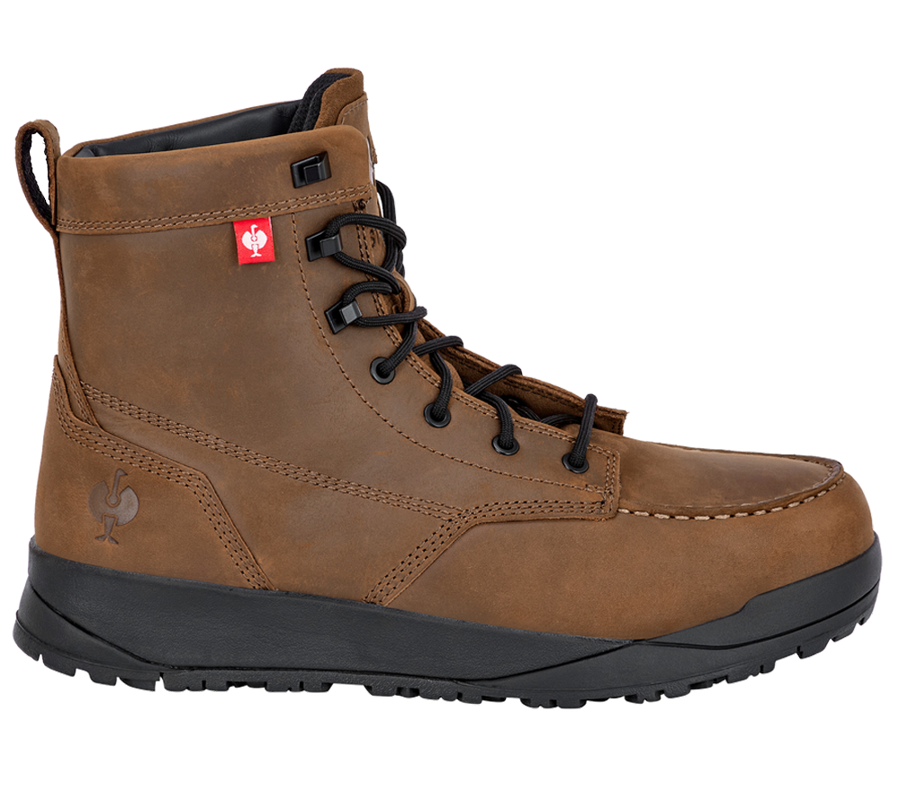 S3: S3 Chaussures hautes de sécurité e.s. Omaha mid + brun caroube