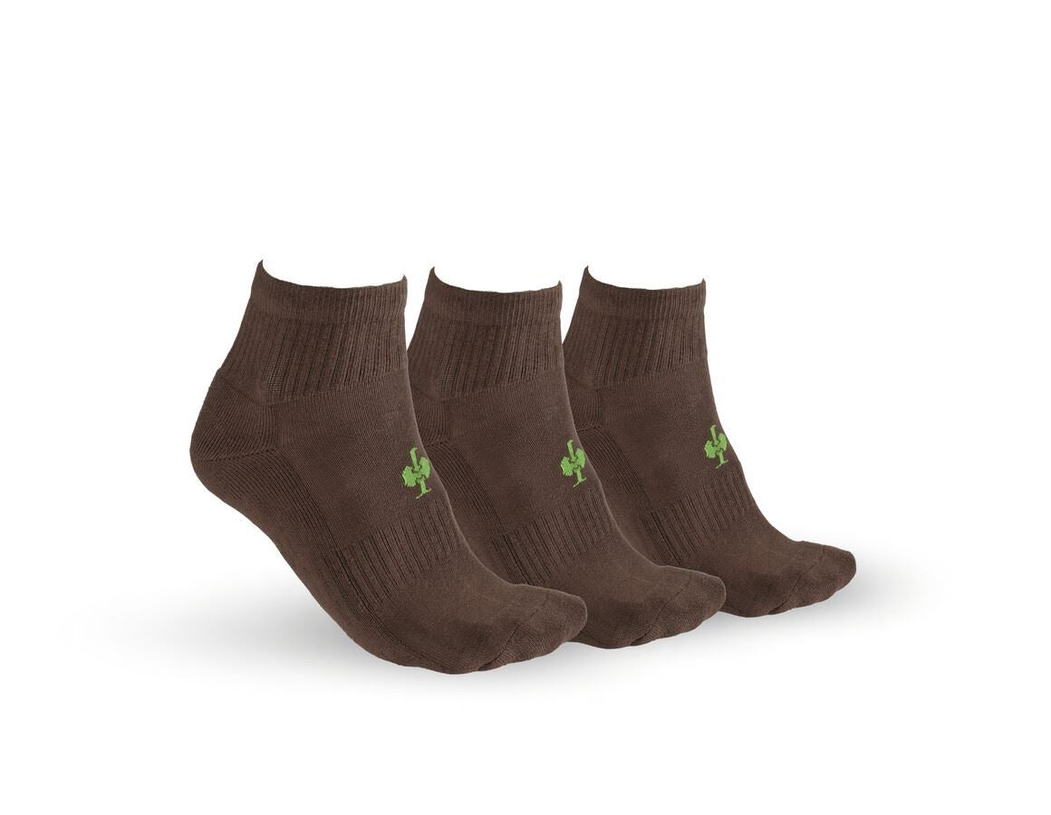 Socks: e.s. Allround socks Classic light/mid,pack of 3 + chestnut/seagreen