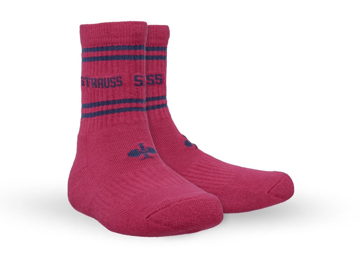 Chaussettes | Bas: e.s. Chaussettes Allround Classic light/high,enfa. + magenta/bleu foncé