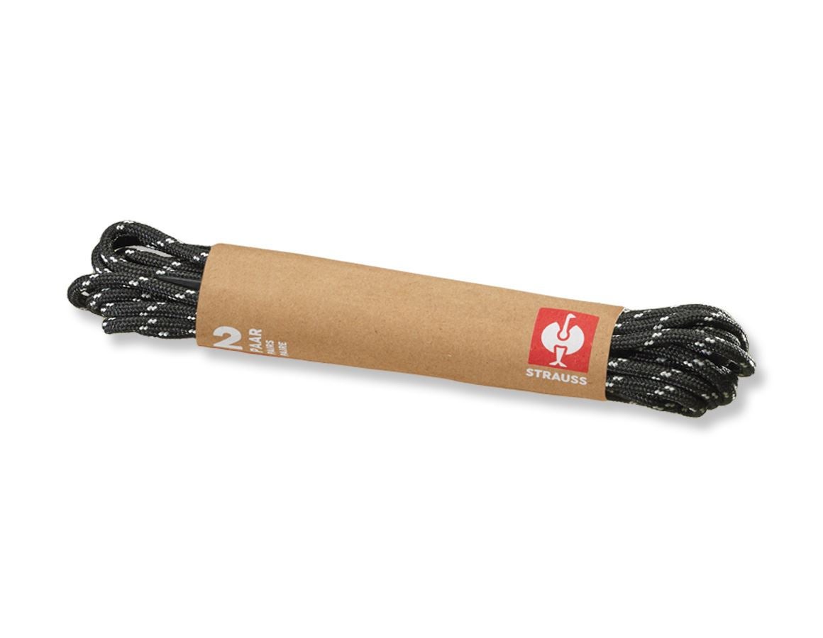 Accessoires: e.s. Lacet bicolore, lot de 2 + noir/gris
