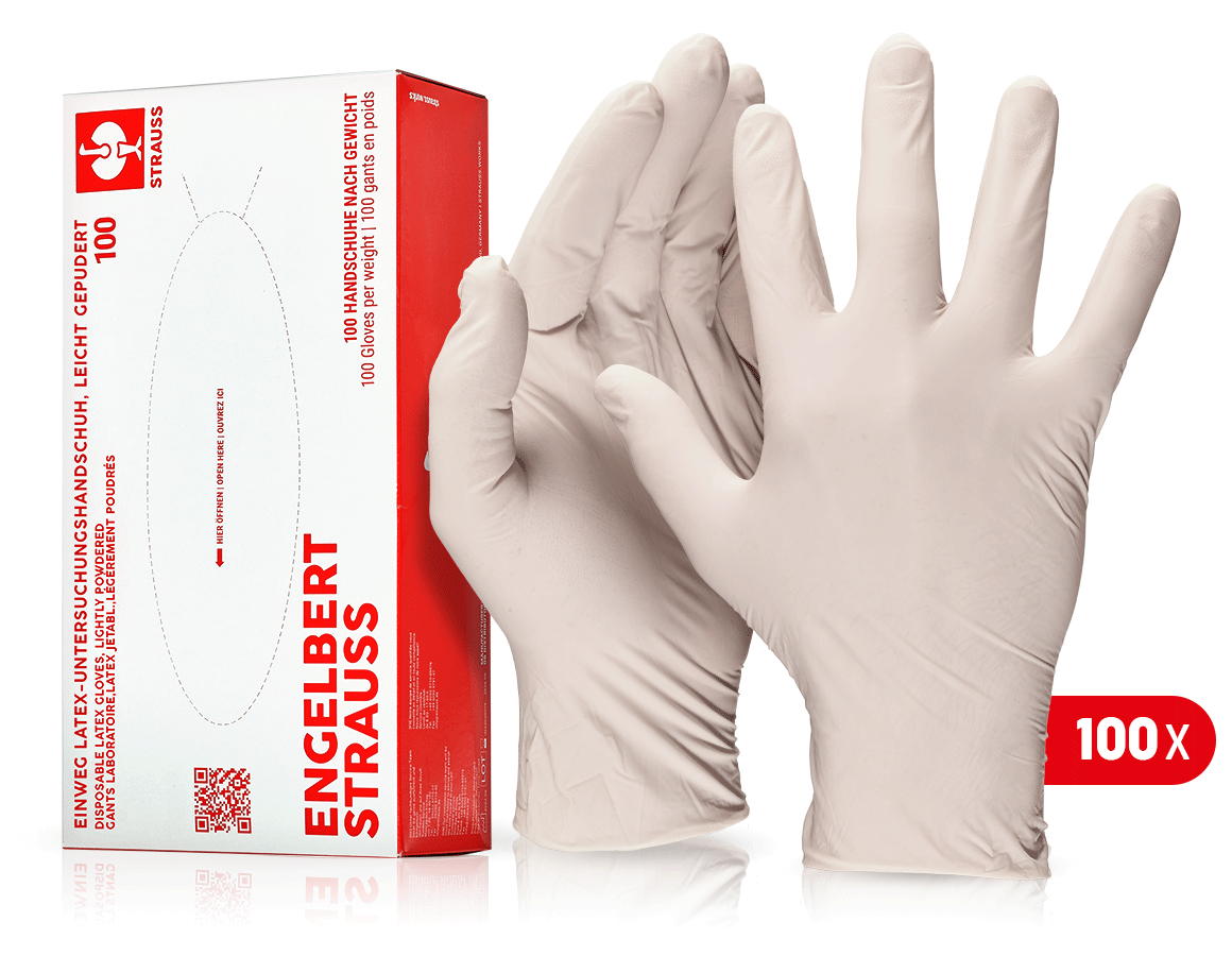 Revêtement: Gants laboratoire,latex jetabl.,légèrement poudrés