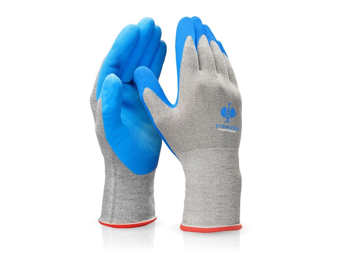 Coated: e.s. Nitrile foam gloves evertouch micro + blue/lightblue-melange