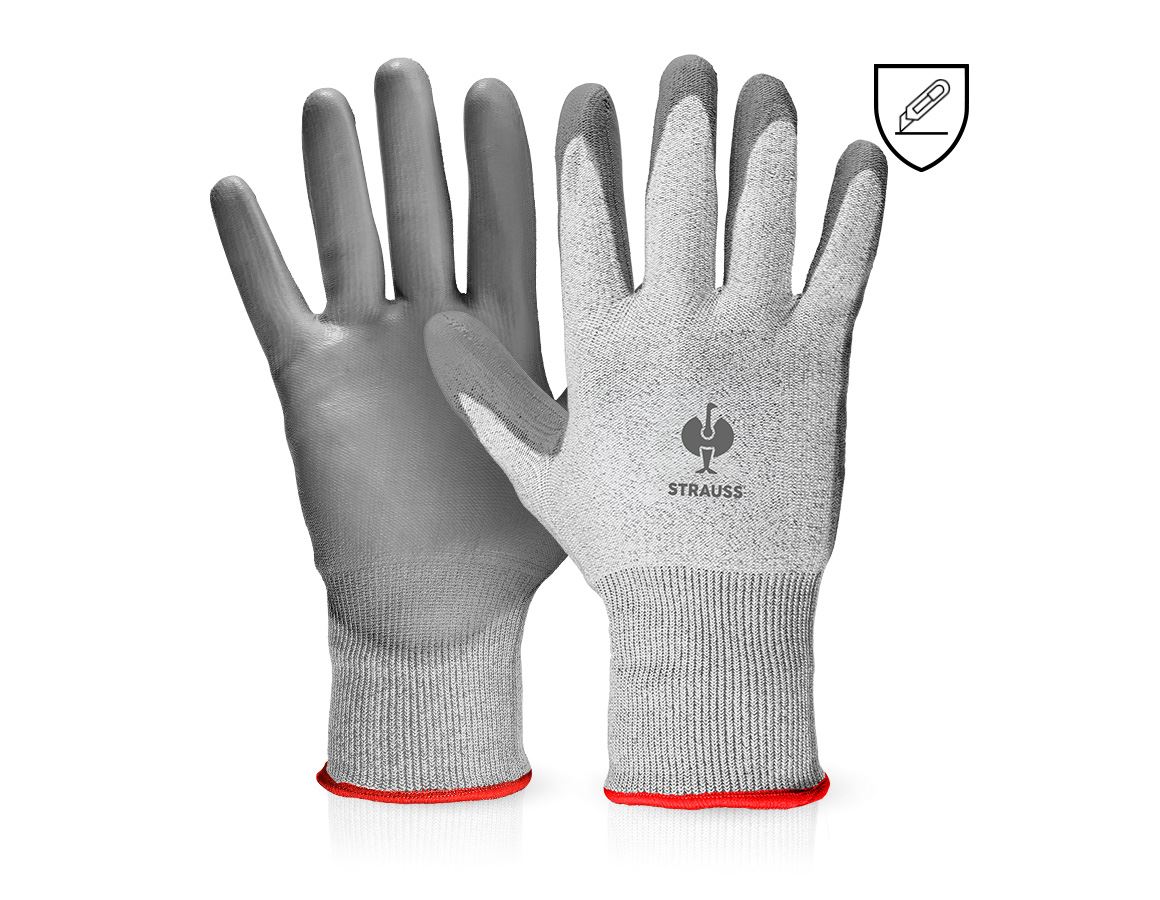 Coated: PU cut protection gloves, level C