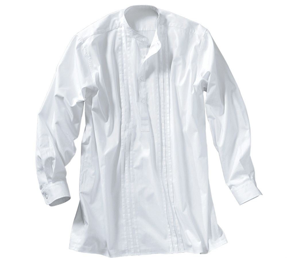 Hauts: Chemise corporative (plissée) + blanc