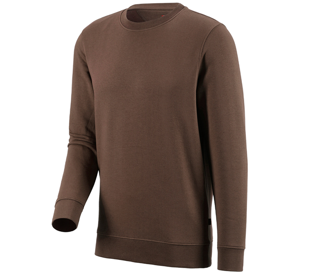 Hauts: e.s. Sweatshirt poly cotton + noisette