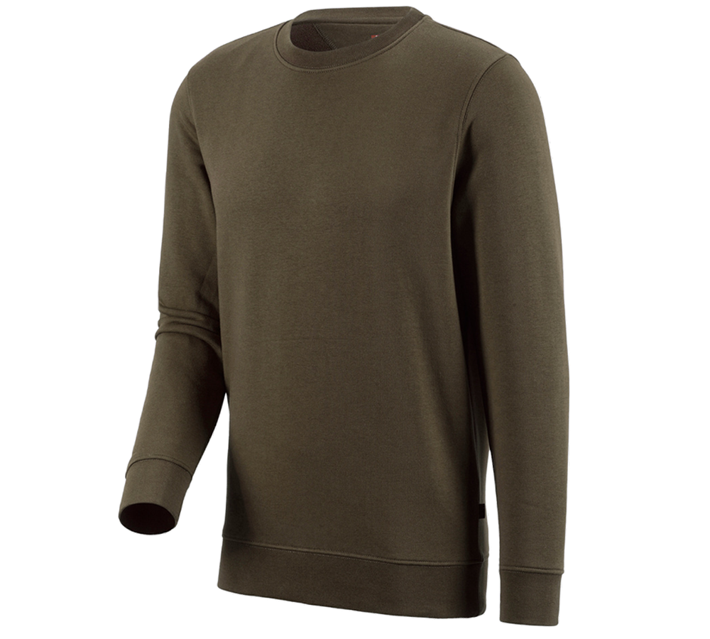 Hauts: e.s. Sweatshirt poly cotton + olive