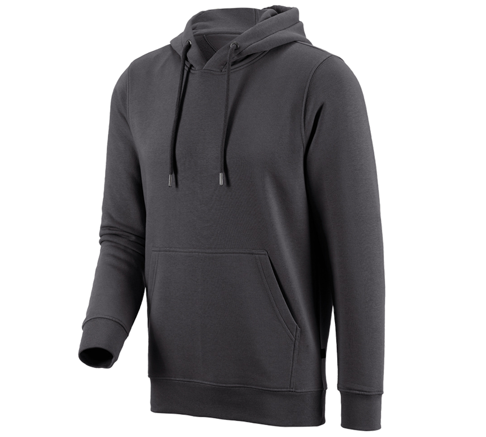 Hauts: e.s. Sweatshirt à capuche poly cotton + anthracite