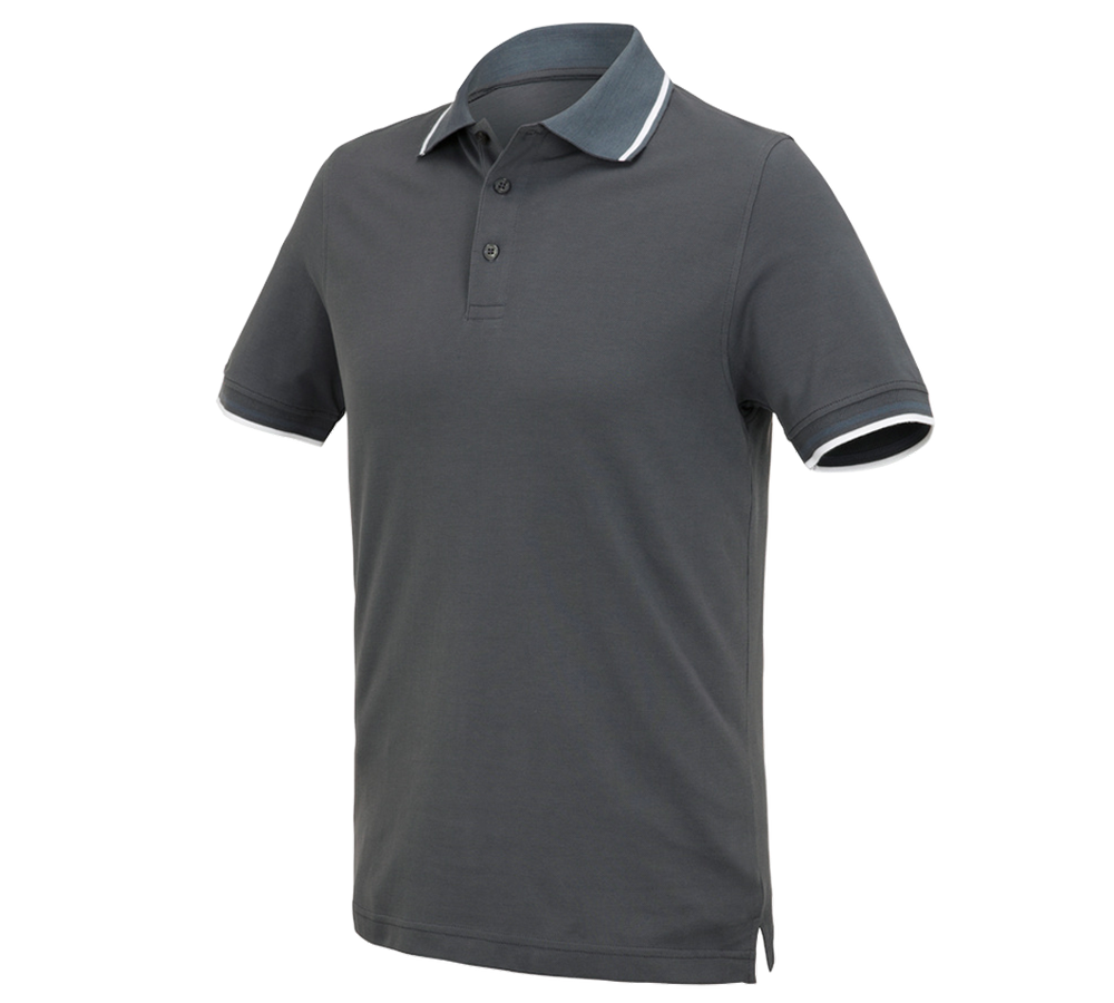 Thèmes: e.s. Polo cotton Deluxe Colour + anthracite/ciment