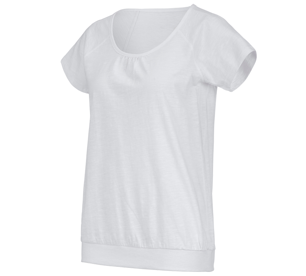 Thèmes: e.s. T-shirt cotton slub, femmes + blanc