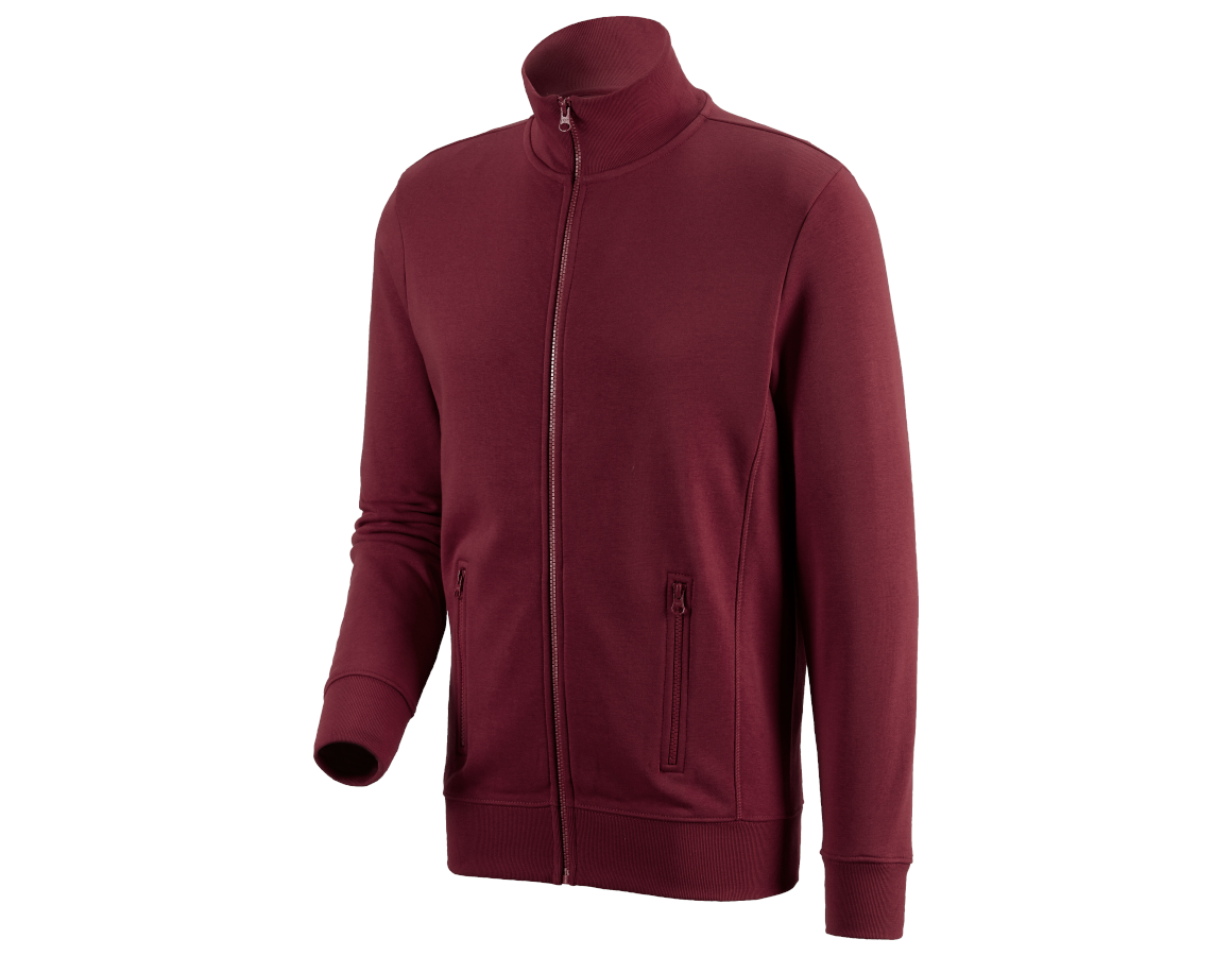 Topics: e.s. Sweat jacket poly cotton + bordeaux