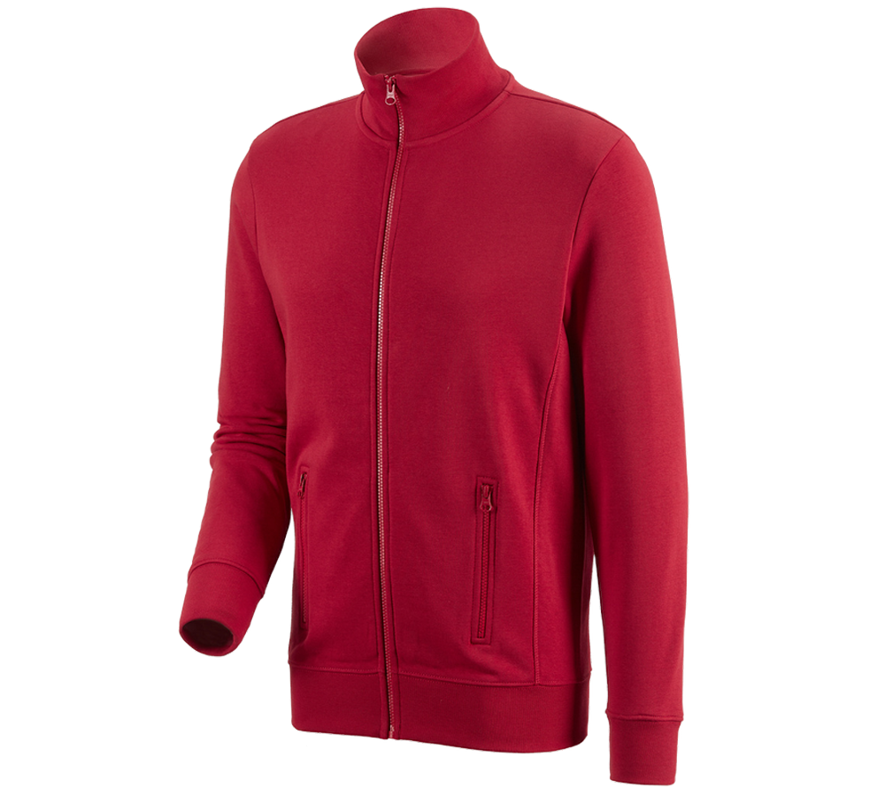 Shirts, Pullover & more: e.s. Sweat jacket poly cotton + red