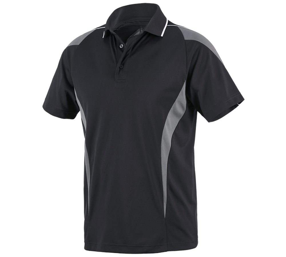 Hauts: e.s. Polo-shirt fonctionnel poly Silverfresh + graphite/ciment