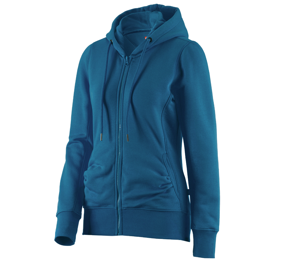 Shirts & Co.: e.s. Hoody-Sweatjacke poly cotton, Damen + atoll