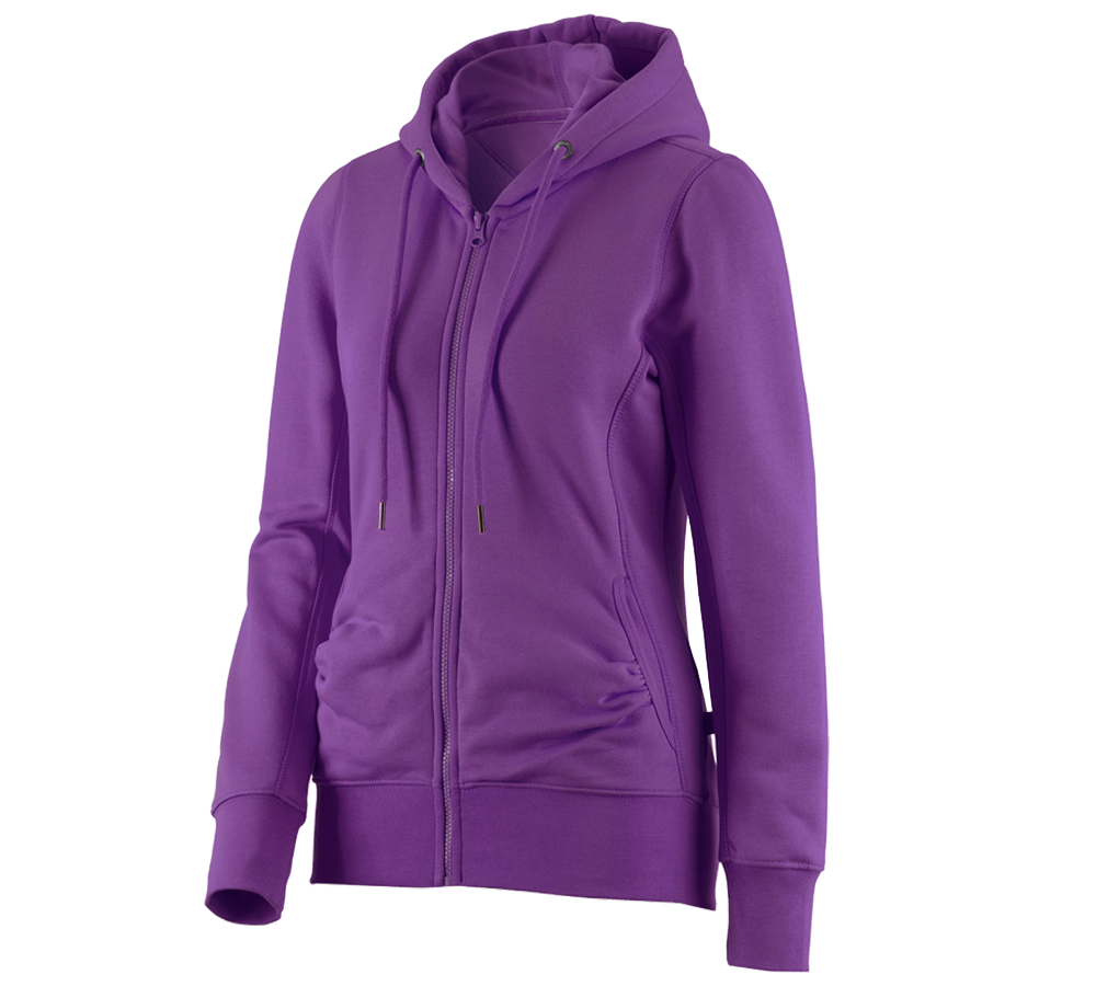 Shirts & Co.: e.s. Hoody-Sweatjacke poly cotton, Damen + violett