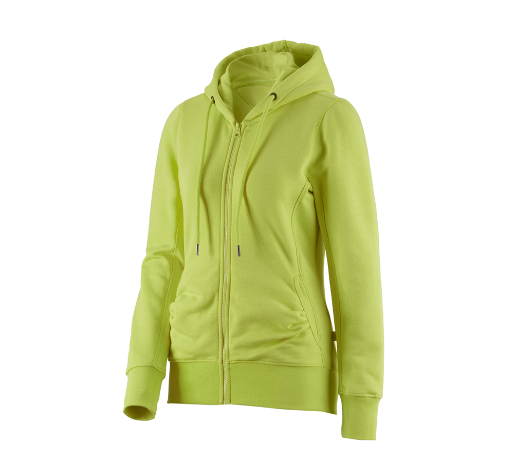 Shirts & Co.: e.s. Hoody-Sweatjacke poly cotton, Damen + maigrün