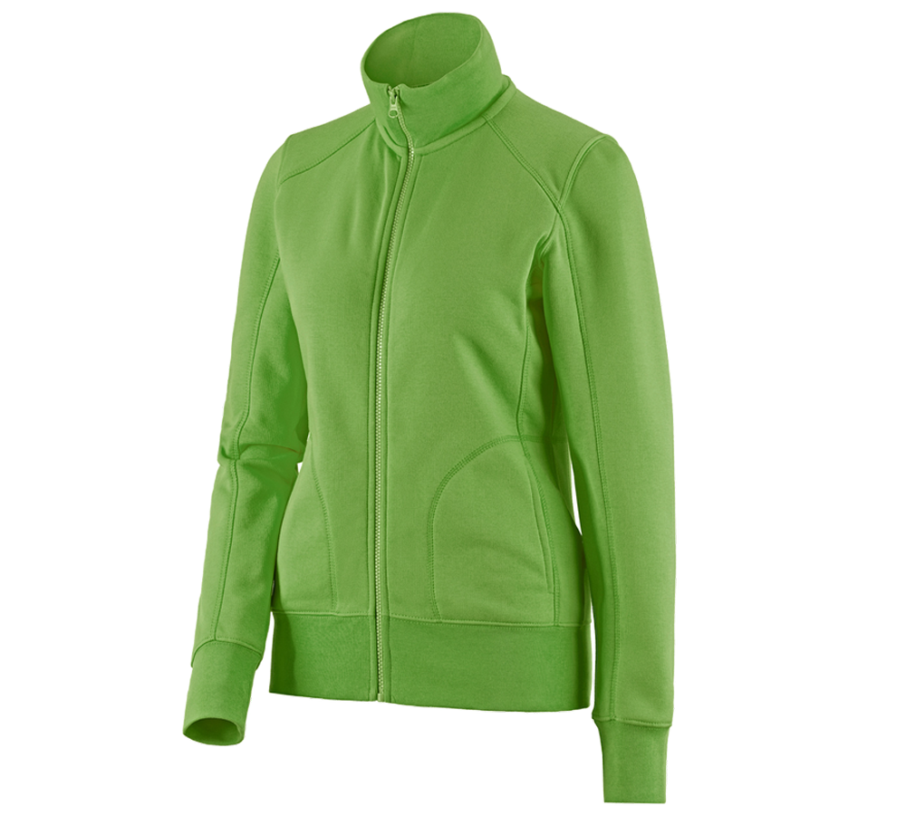 Hauts: e.s. Veste sweat poly cotton, femmes + vert d'eau