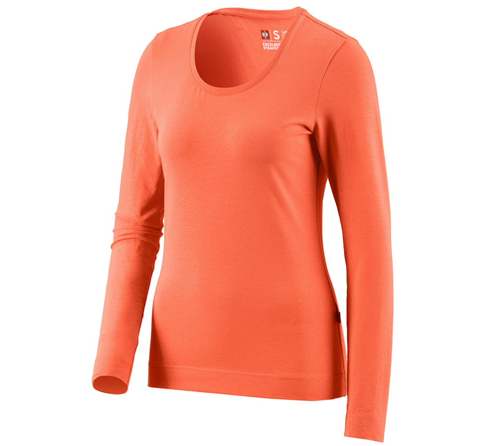 Shirts, Pullover & more: e.s. Longsleeve cotton stretch, ladies' + nectarine