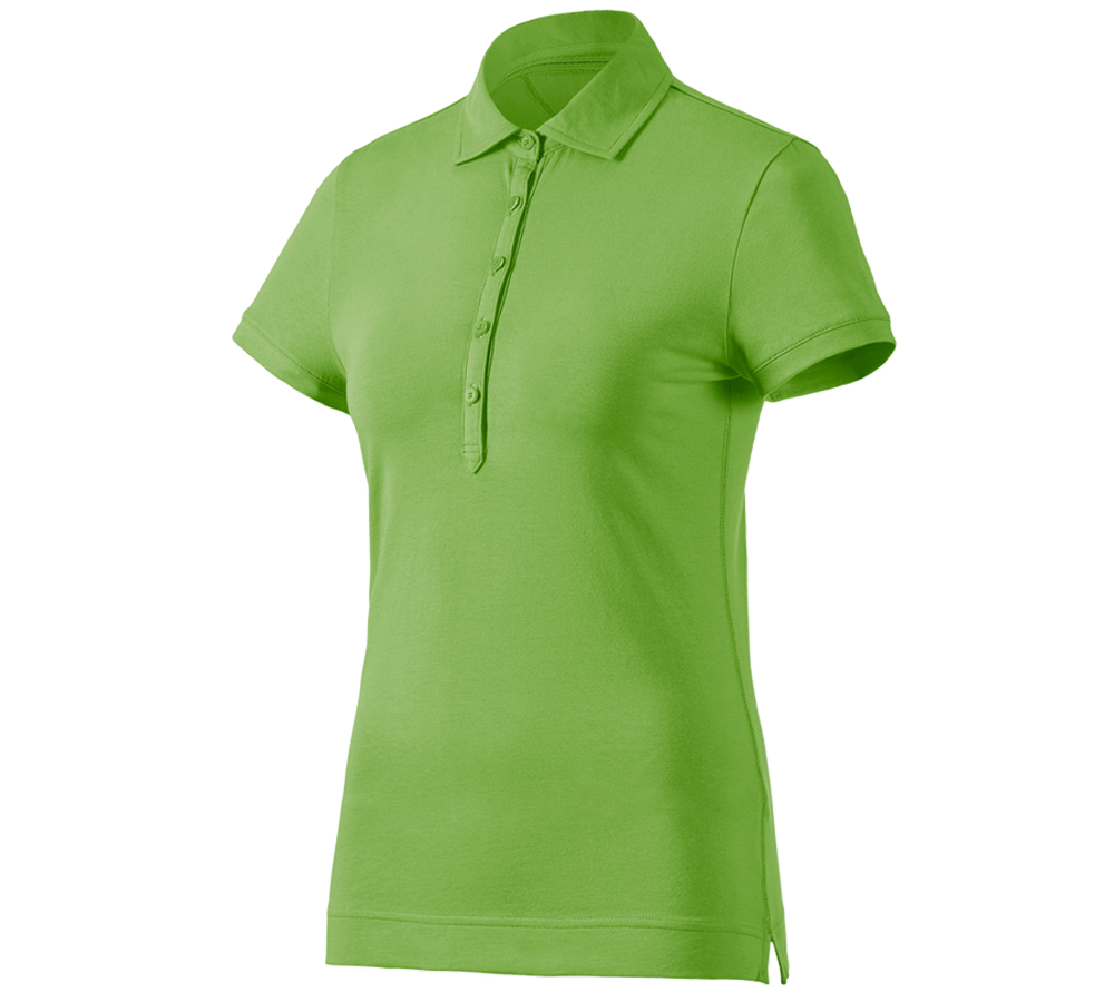 Shirts & Co.: e.s. Polo-Shirt cotton stretch, Damen + seegrün