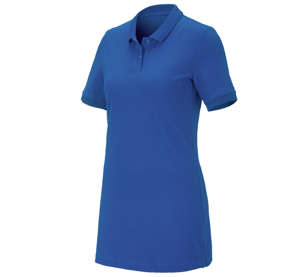 e.s. Pique-Polo cotton stretch, ladies', long fit