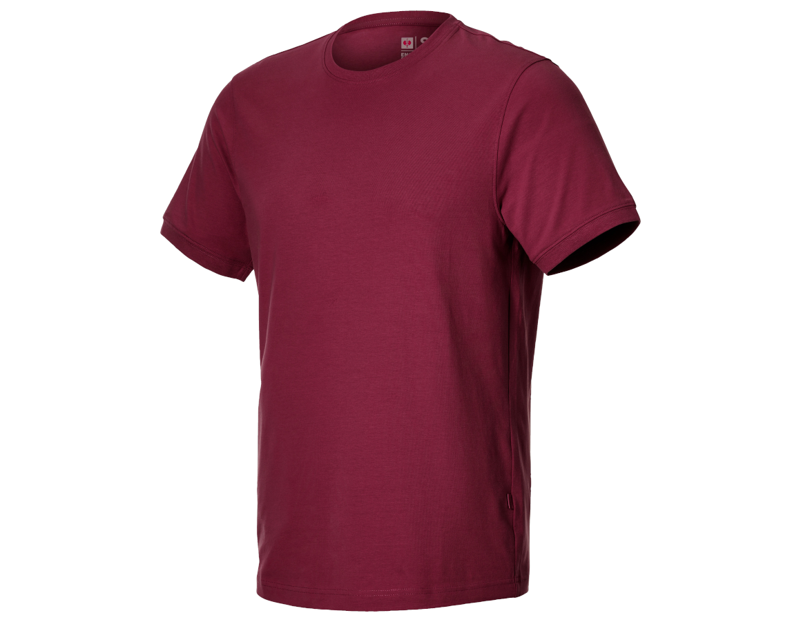 Shirts, Pullover & more: e.s. T-shirt cotton stretch + bordeaux