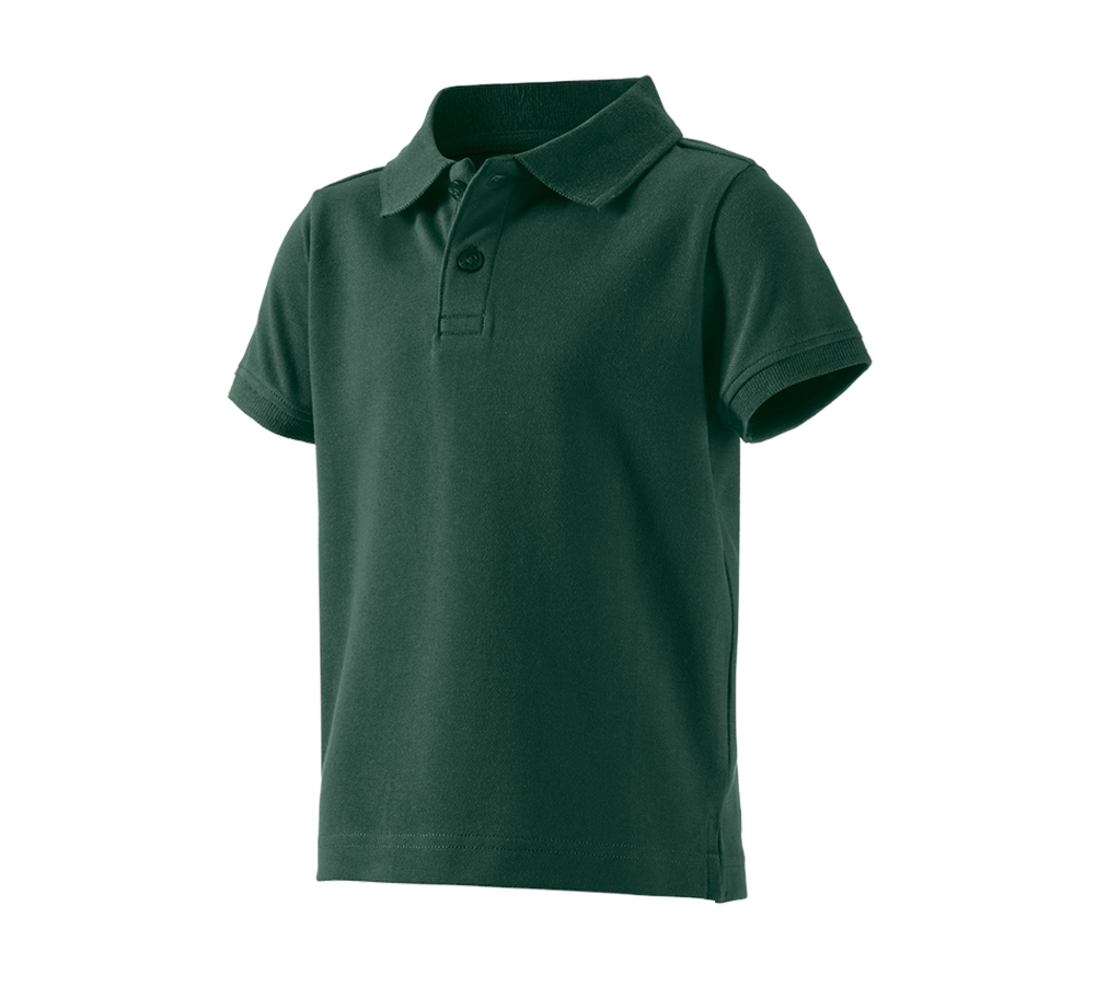 Hauts: e.s. Polo cotton stretch, enfants + vert