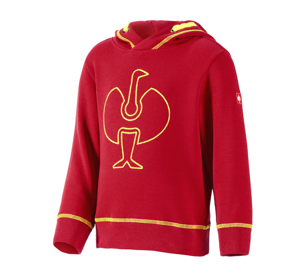 Shirts, Pullover & more: Hoody sweatshirt e.s.motion 2020, children´s + fiery red/high-vis yellow