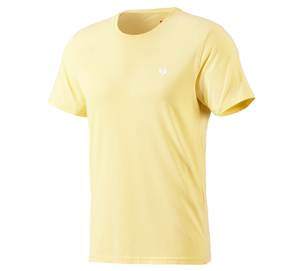Shirts & Co.: T-Shirt e.s.motion ten pure + hellgelb vintage