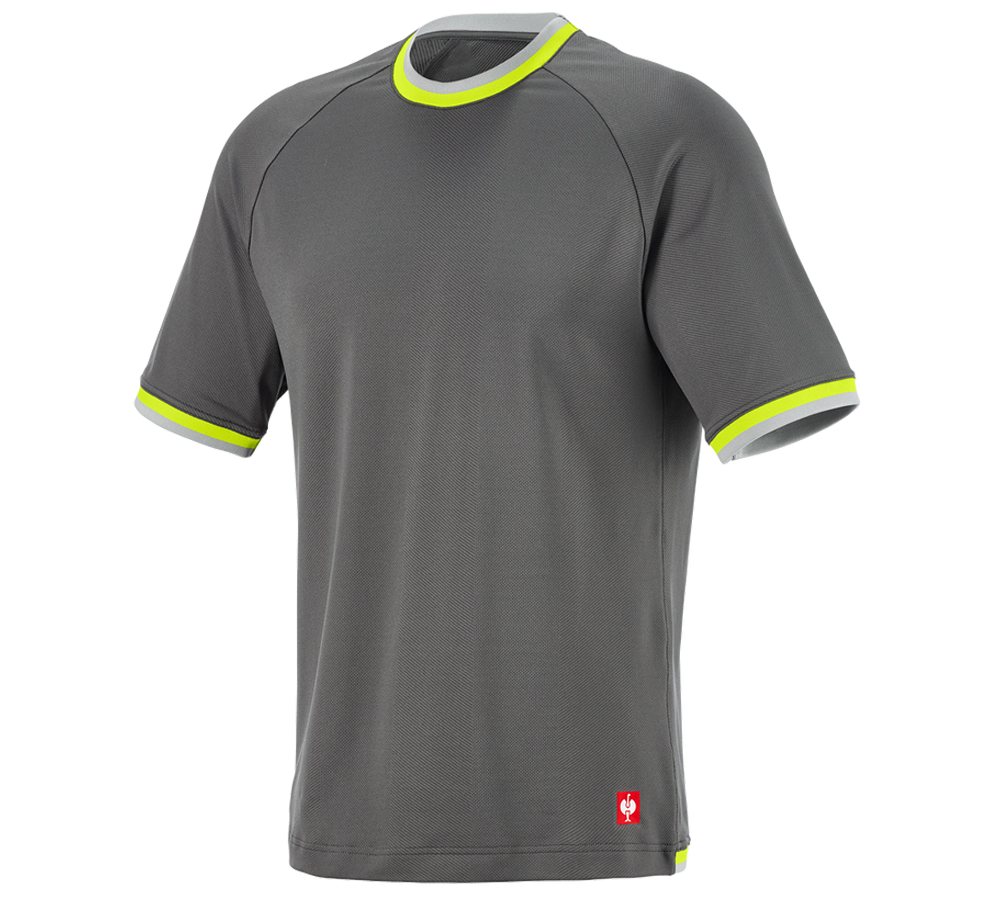 Thèmes: T-shirt fonctionnel e.s.ambition + anthracite/jaune fluo