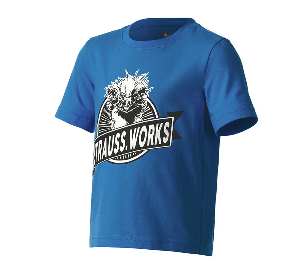 Shirts & Co.: e.s. T-Shirt strauss works, Kinder + enzianblau