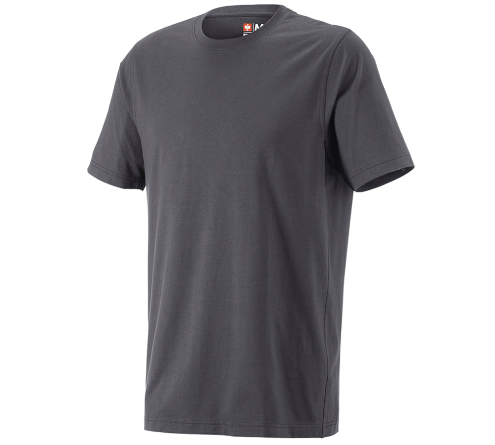 Shirts, Pullover & more: e.s. T-shirt cotton, long fit + anthracite