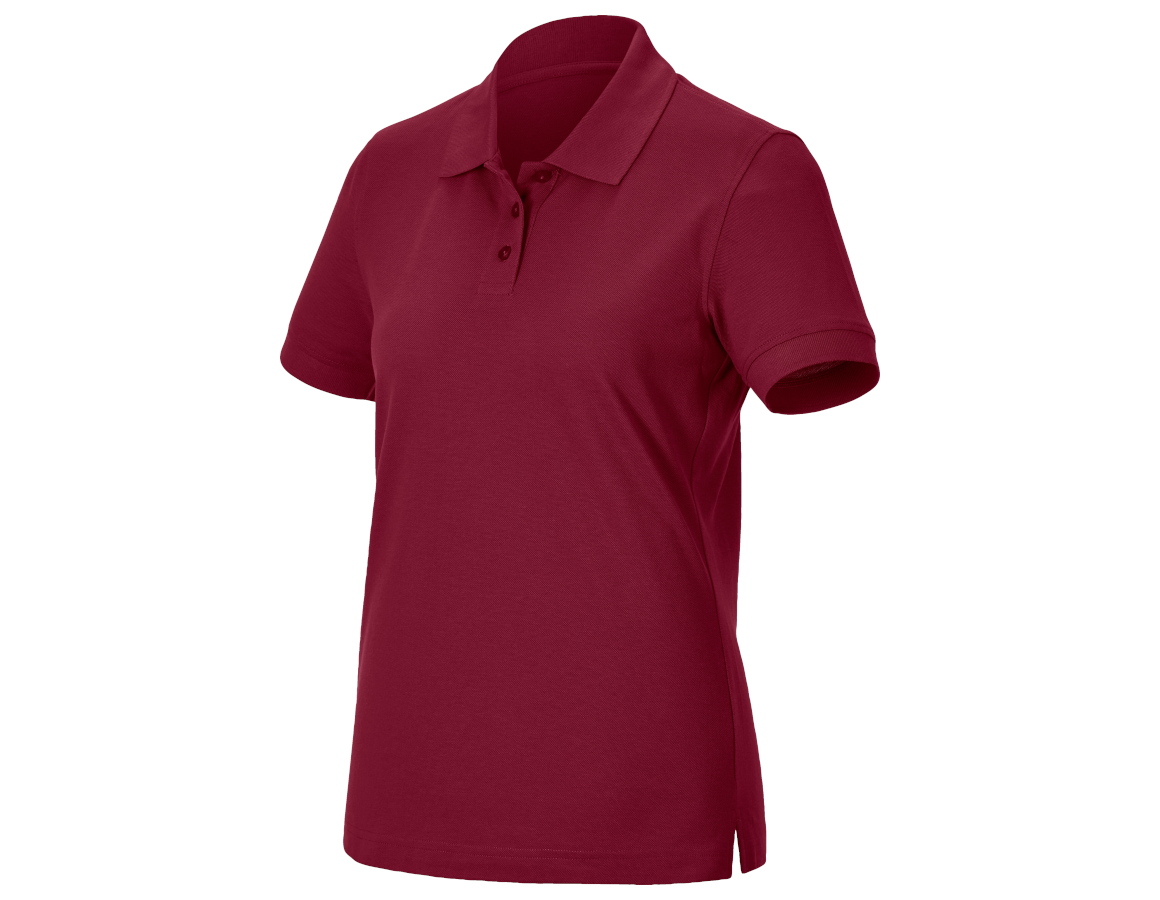 Hauts: Pique-Polo e.s.industry, femmes + bordeaux