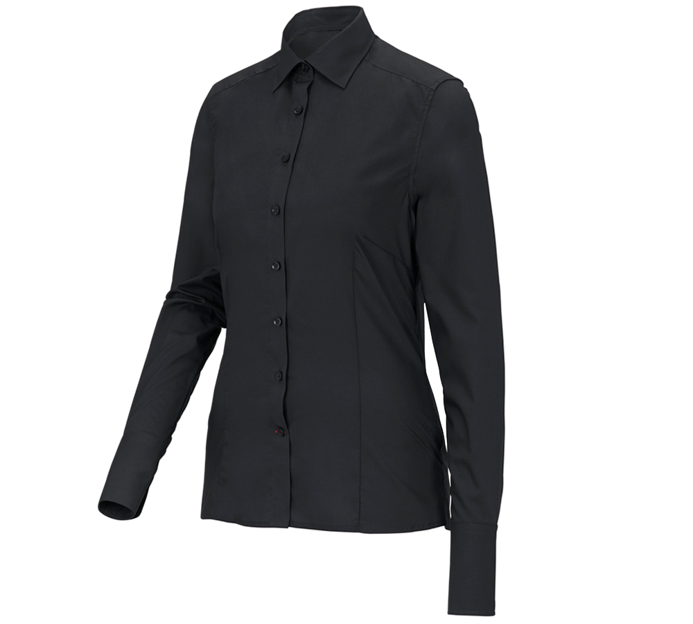 Thèmes: Chemisier business e.s.comfort, à manches longues + noir