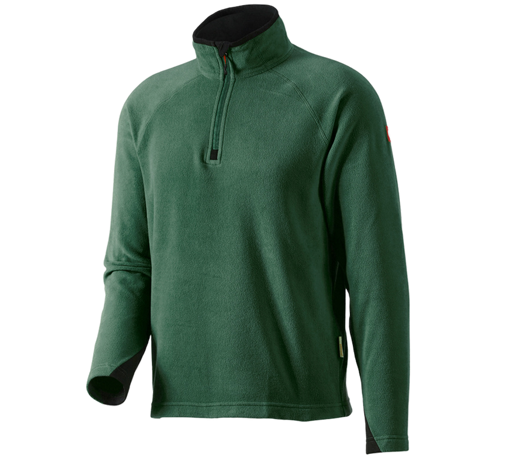 Hauts: Pull camionneur en laine polaire dryplexx® micro + vert