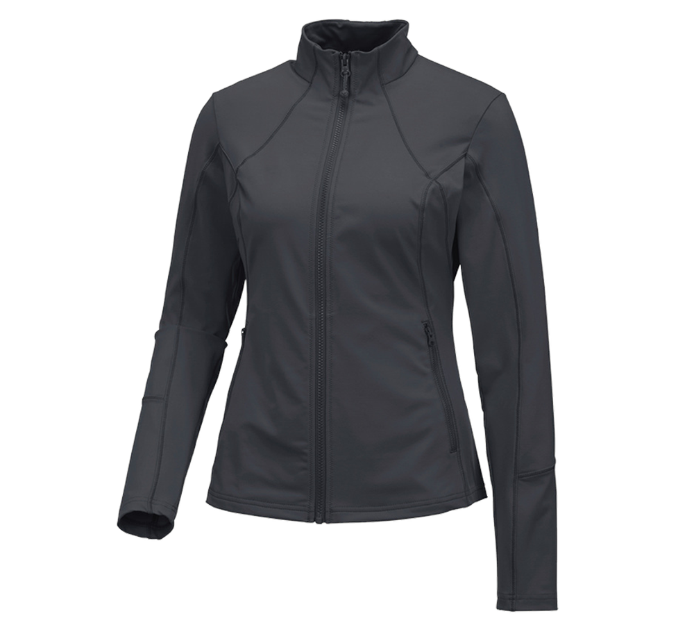 Jacken: e.s. Funktions Sweatjacke solid, Damen + anthrazit