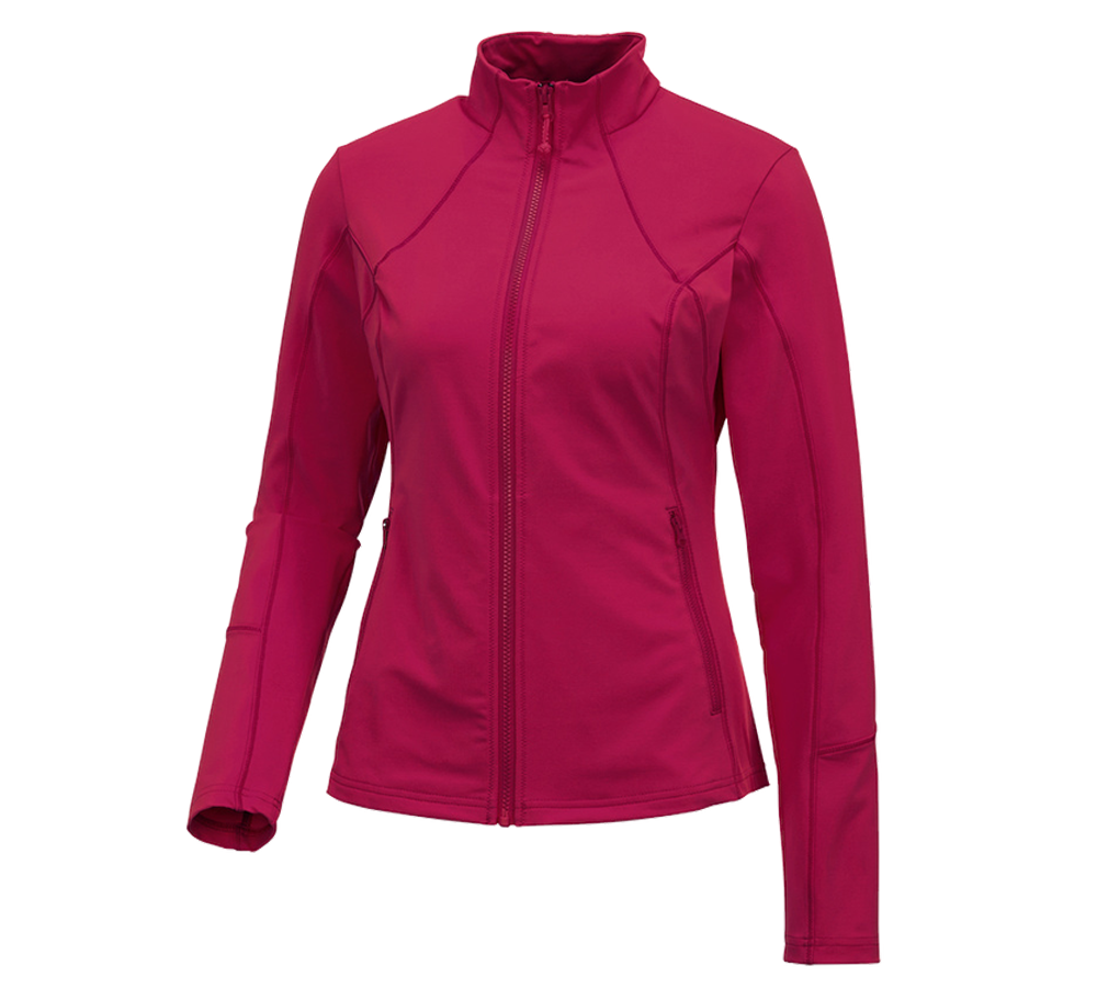 Jacken: e.s. Funktions Sweatjacke solid, Damen + beere