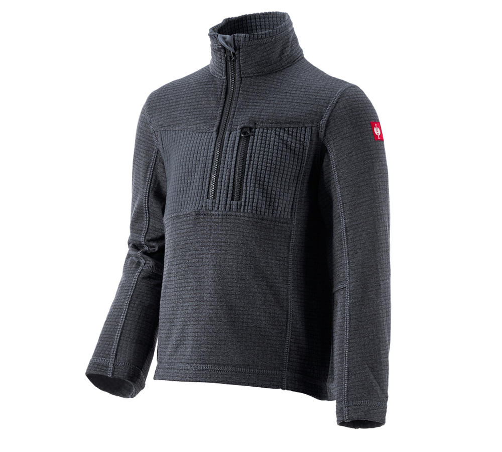 Hauts: Pull camionneur climacell e.s.dynashield, enfants + graphite mélange