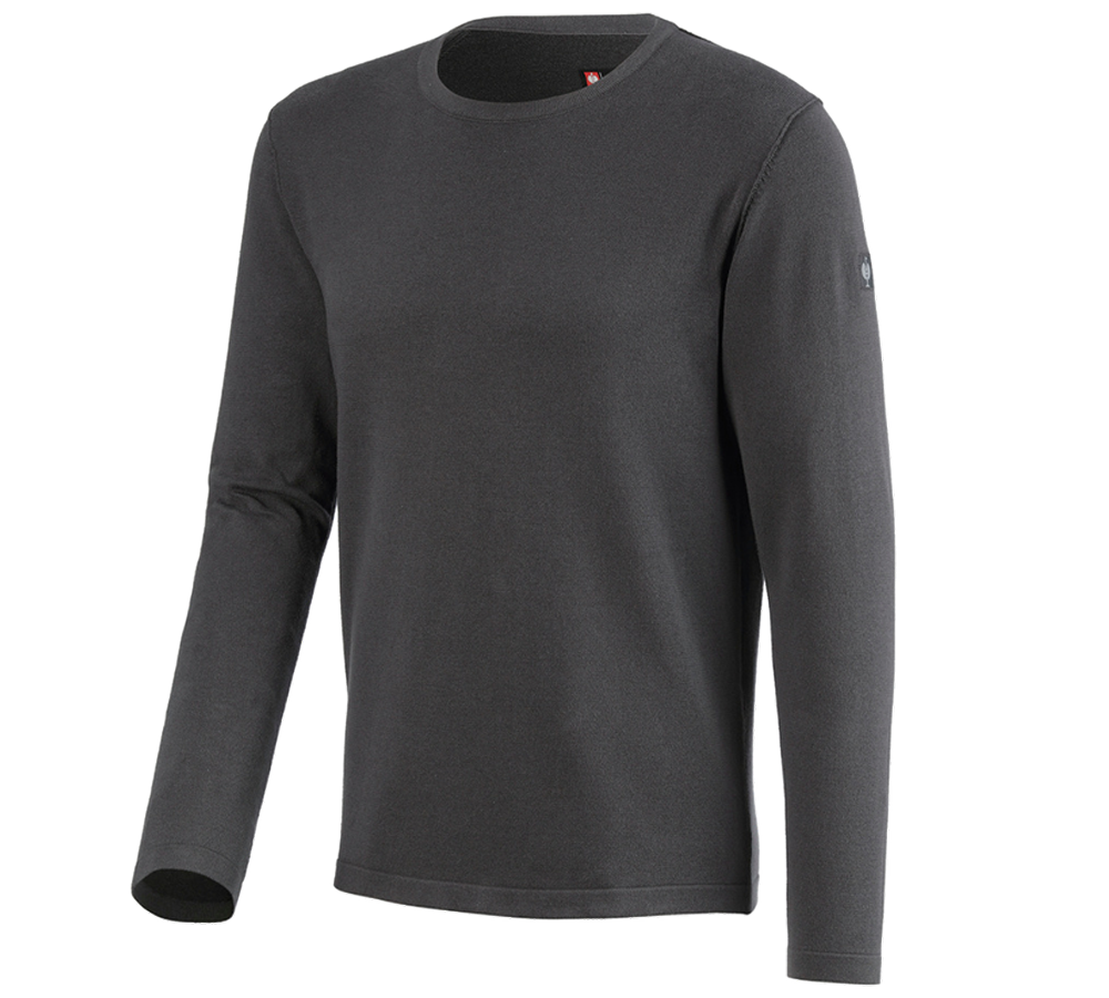 Thèmes: Pullover à col rond e.s.iconic + gris carbone