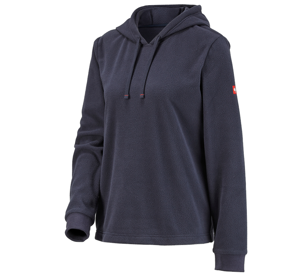 Accessoires: e.s. Fleece Hoody, Damen + dunkelblau