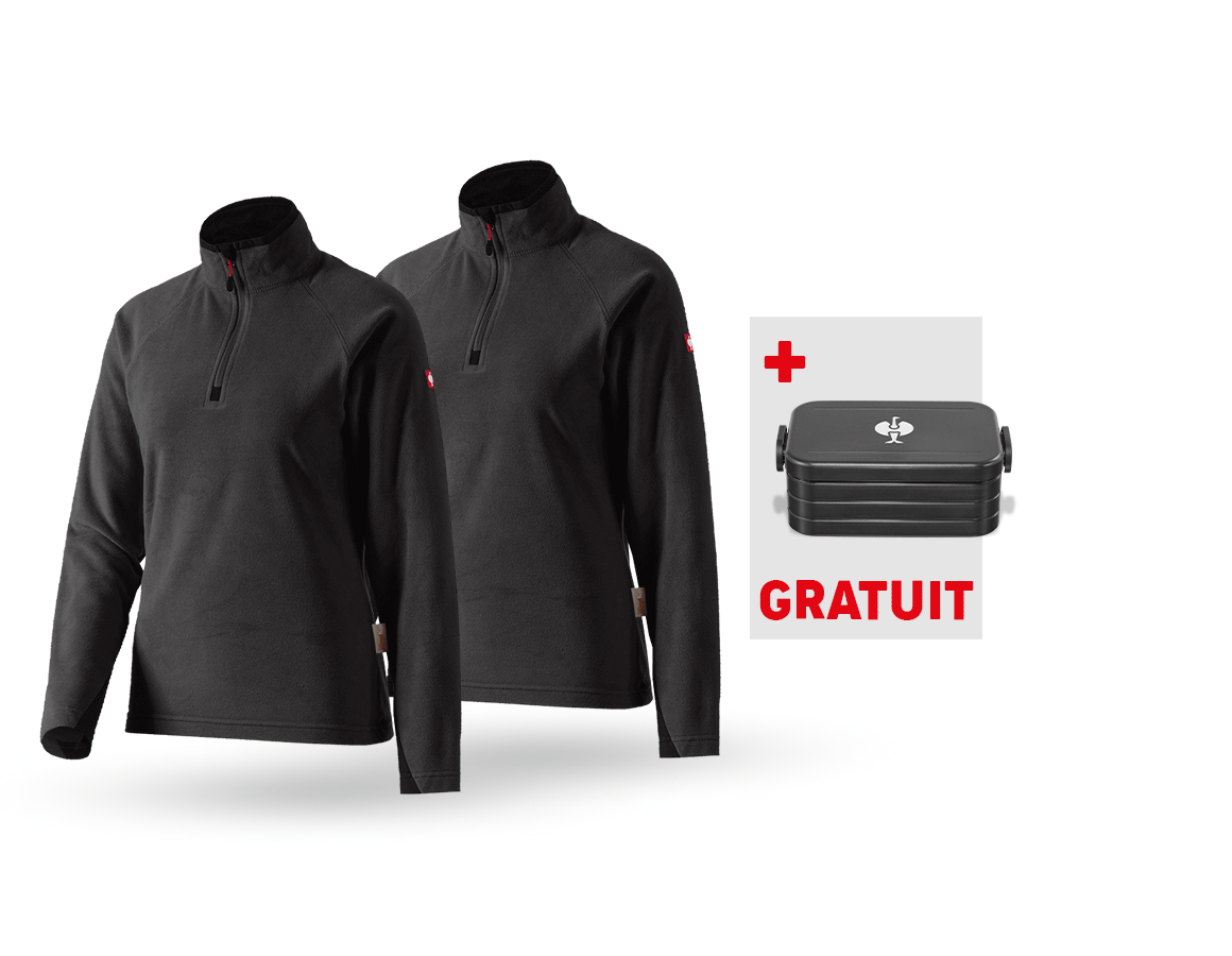 Vêtements: KIT : 2x Pull camionneur e.laine pol.dryplexx®,fem + noir