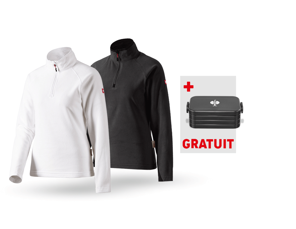 Vêtements: KIT : 2x Pull camionneur e.laine pol.dryplexx®,fem + blanc