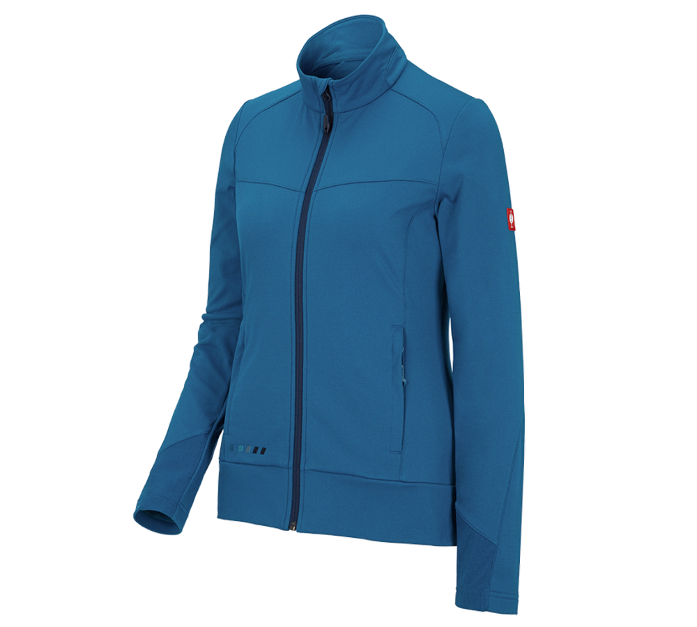 Vestes de travail: FIBERTWIN® Veste clima-pro e.s.motion 2020, femmes + atoll/bleu foncé