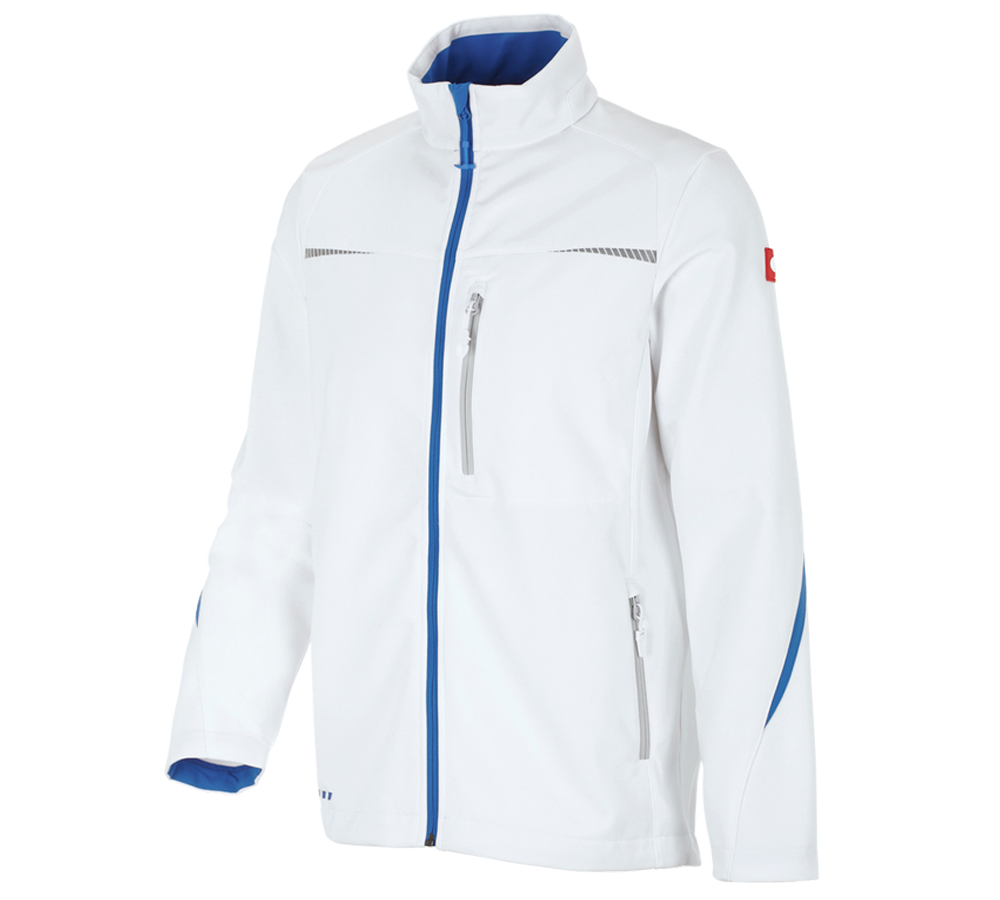 Topics: Softshell jacket e.s.motion 2020 + white/gentianblue