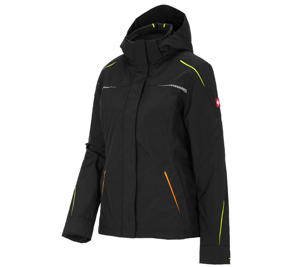 Vestes de travail: Veste de fonction 3 en 1 e.s.motion 2020,femmes + noir/jaune fluo/orange fluo
