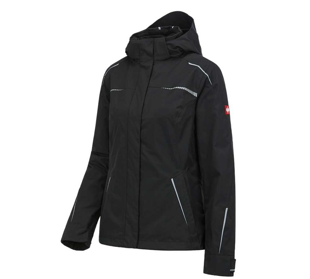 Jacken: 3 in 1 Funktionsjacke e.s.motion 2020, Damen + schwarz/platin