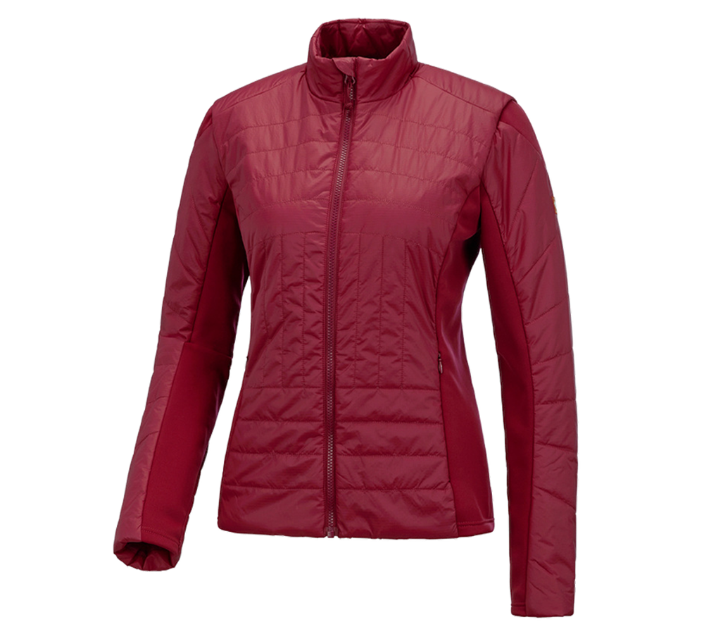 Work Jackets: e.s. Function quilted jacket thermo stretch,ladies + ruby