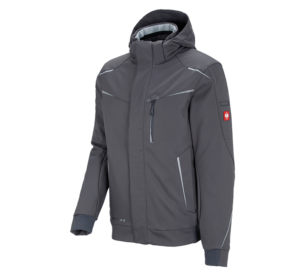 Kälte: Winter Softshelljacke e.s.motion 2020, Herren + anthrazit/platin