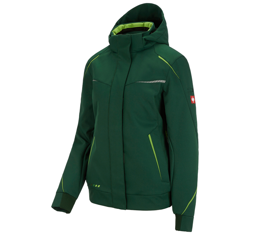 Vestes de travail: Veste softshell d'hiver e.s.motion 2020, femmes + vert/vert d'eau