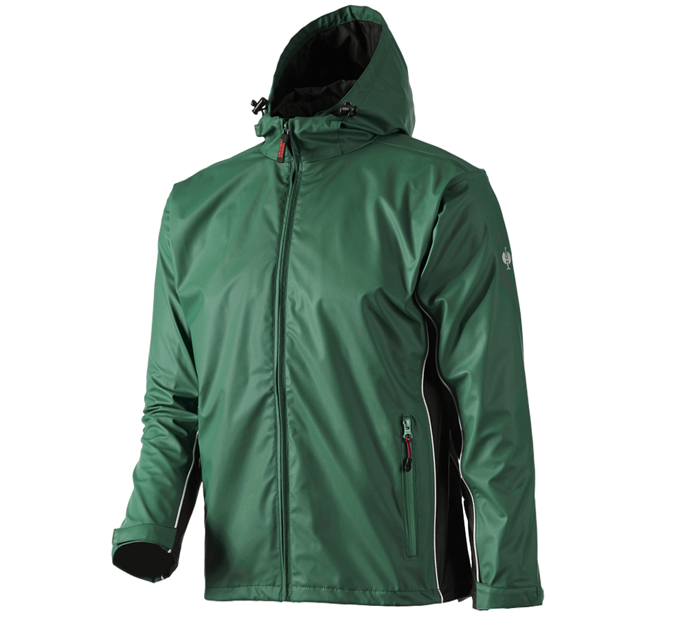 Vestes de travail: Veste de pluie flexactive + vert/noir